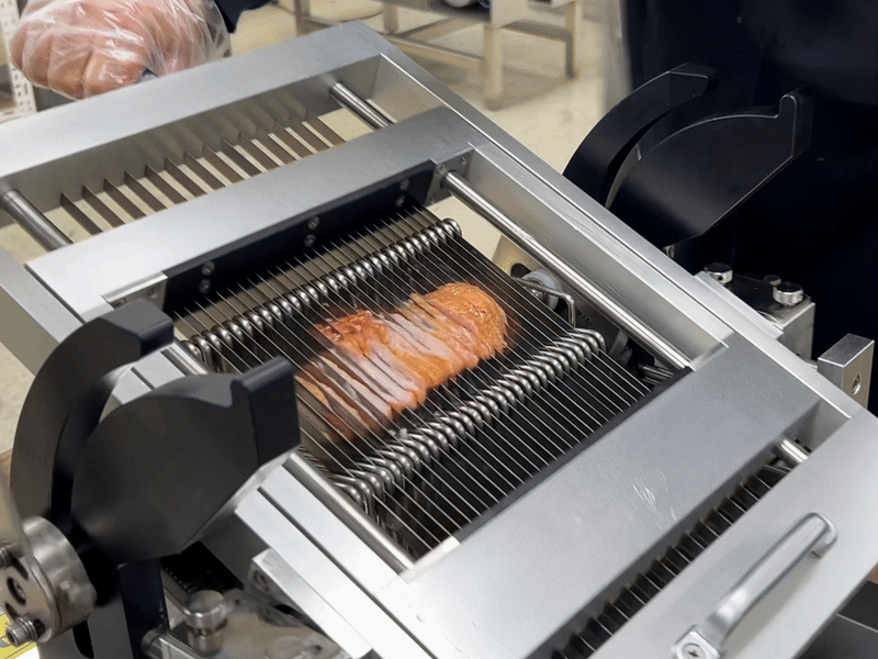 이지슬라이서로_오리훈제_세절한_영상